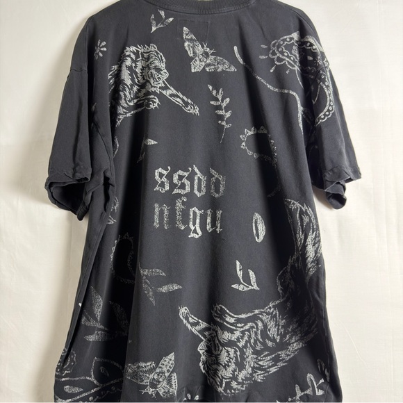 Darc Sport T-Shirt Black/White Wolf head Premium L Vintage Collection NFGU SSDD - Picture 3 of 13